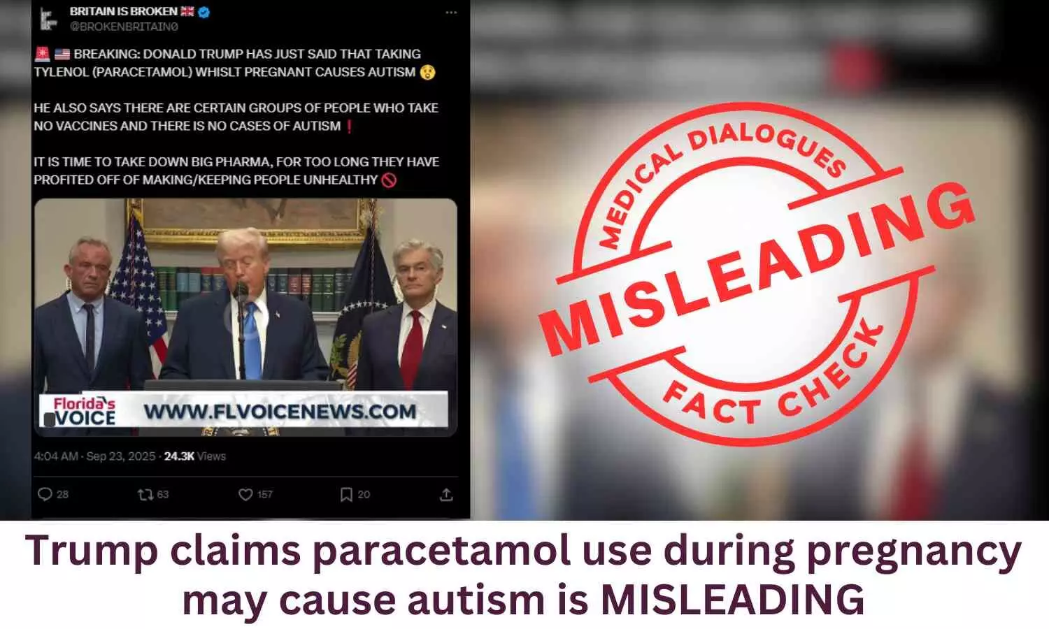 Fact Check: Does Paracetamol consumption during pregnancy leads to autism in newborn children?