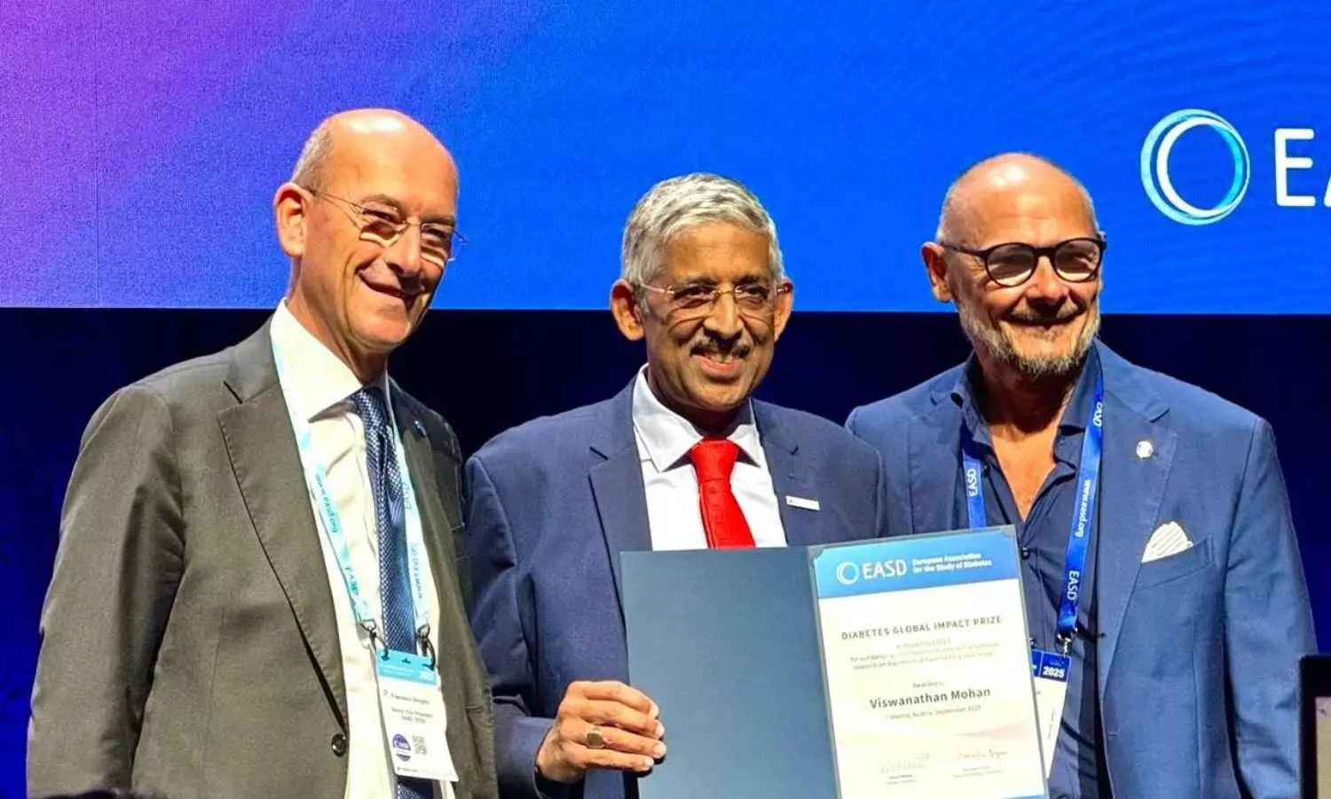Indian Diabetologist Dr V Mohan Receives First-Ever EASD Diabetes Global Impact Prize 2025